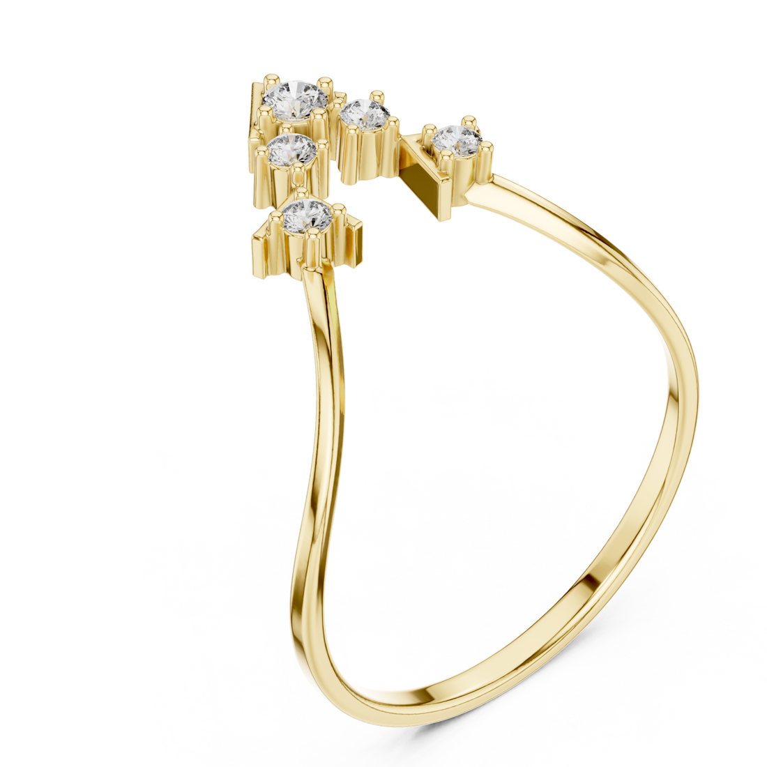 Gold Radiance Cluster Harmony Band Right View