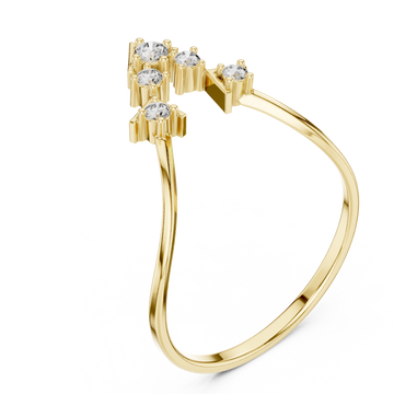 Gold Radiance Cluster Harmony Band Right View
