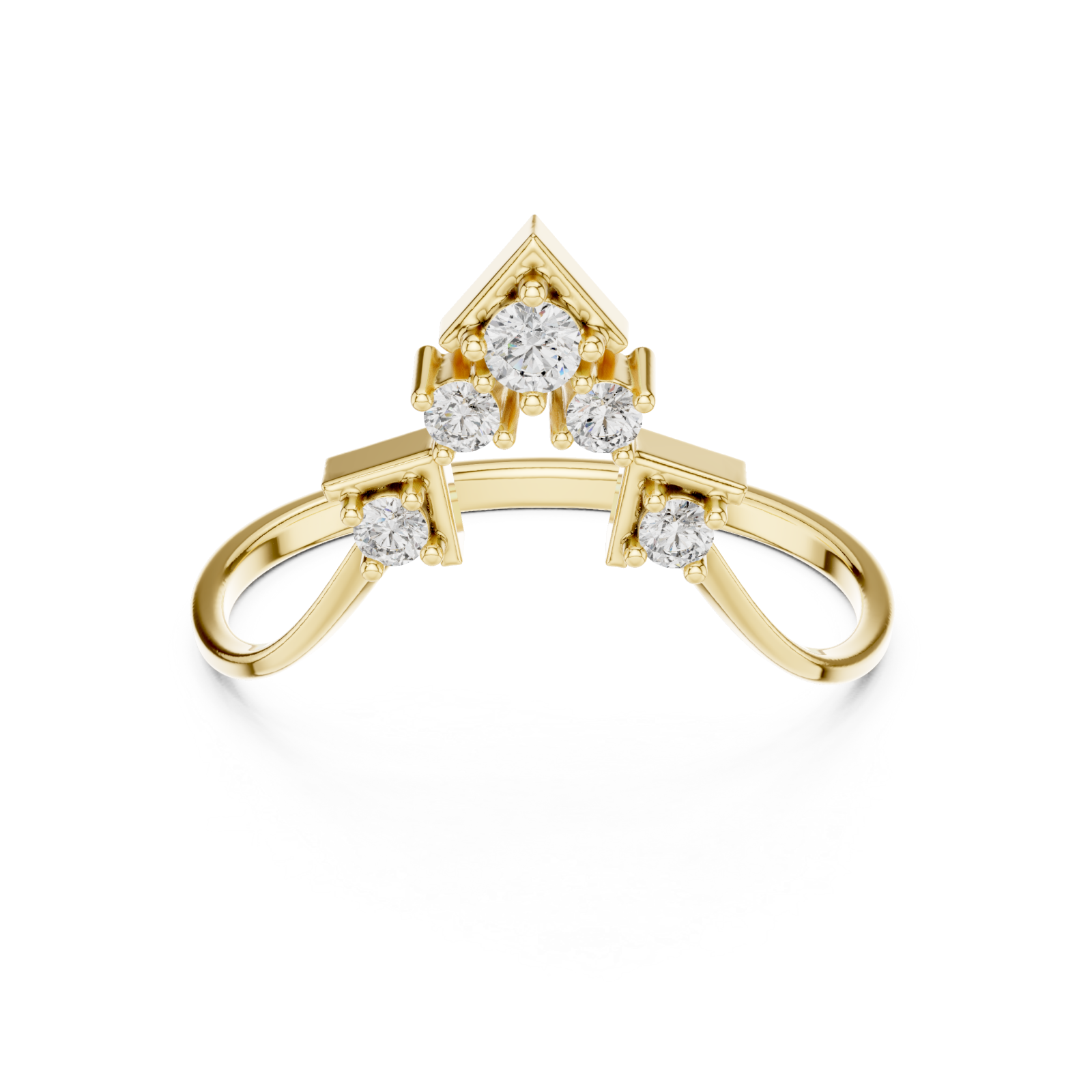  Gold Radiance Cluster Harmony Band Front View
