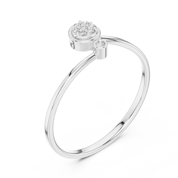 White Gold Serenade Embrace Adjustable Ring Right View