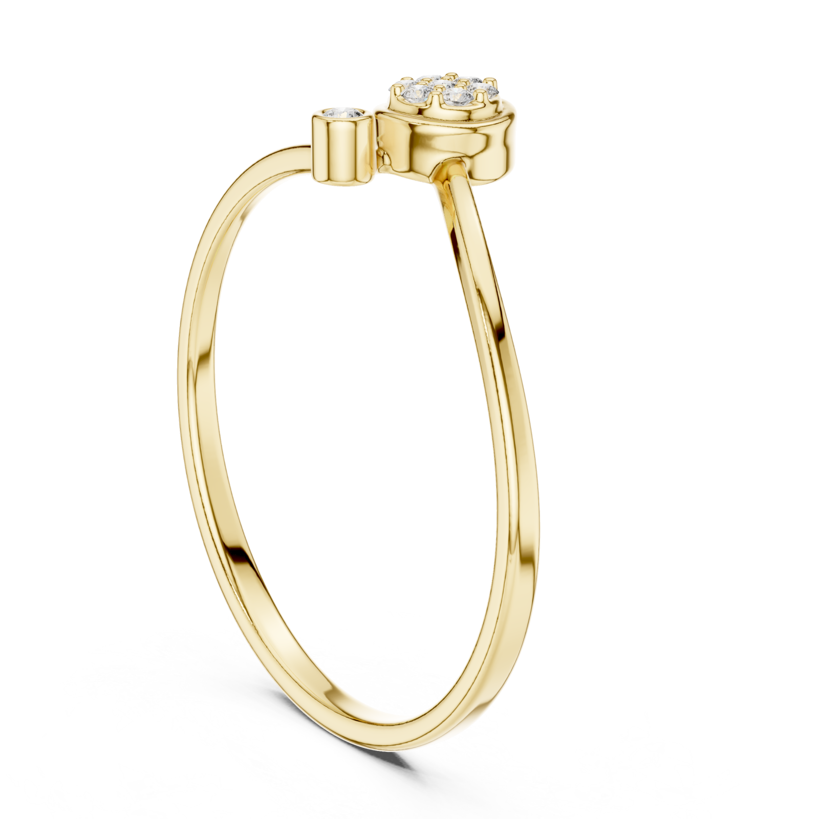  Gold Serenade Embrace Adjustable Ring Left View