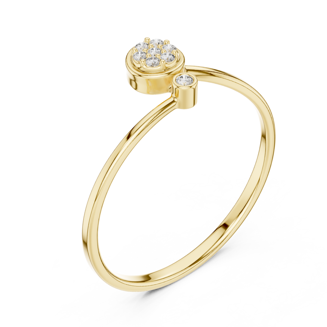 Gold Serenade Embrace Adjustable Ring Right View