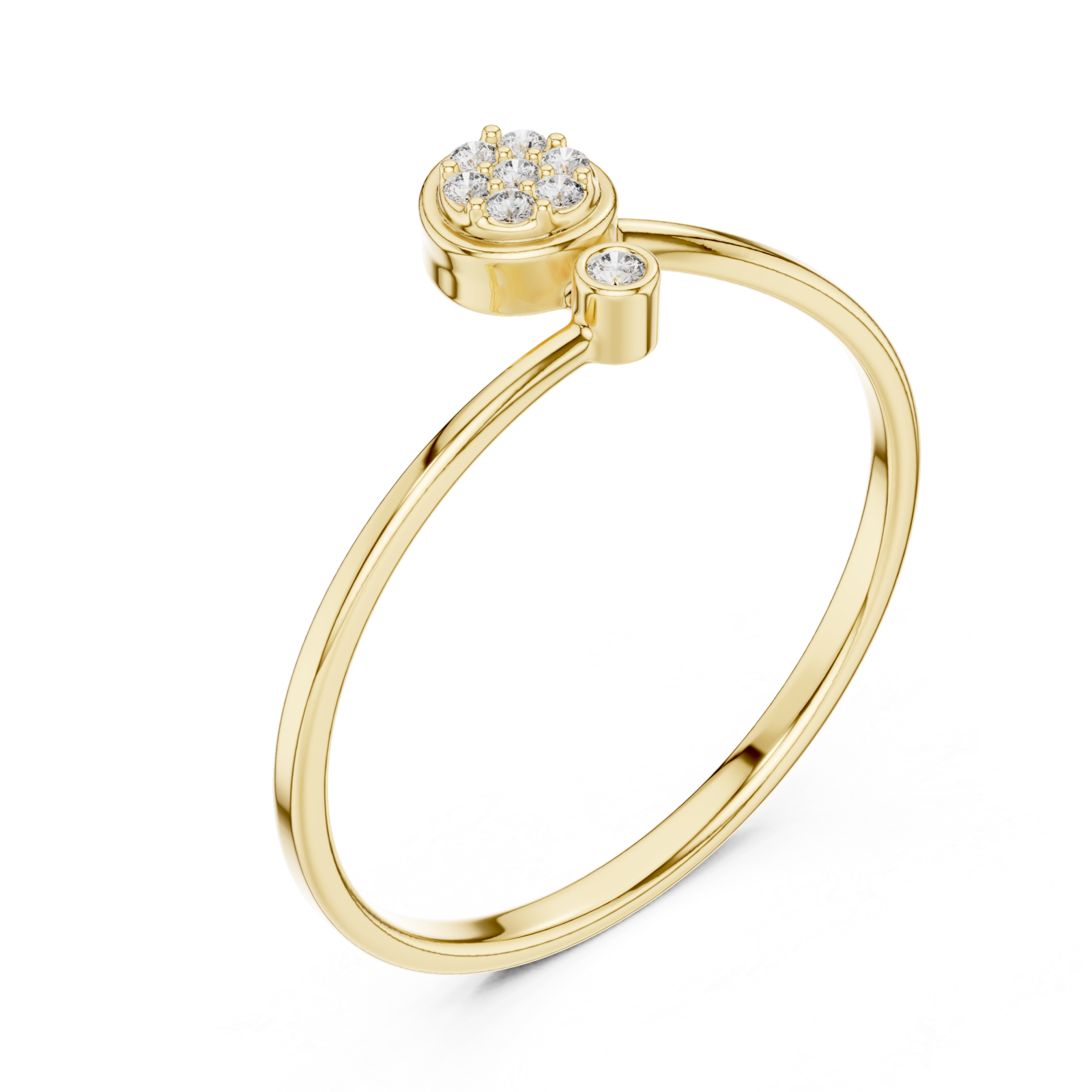 Gold Serenade Embrace Adjustable Ring Right View