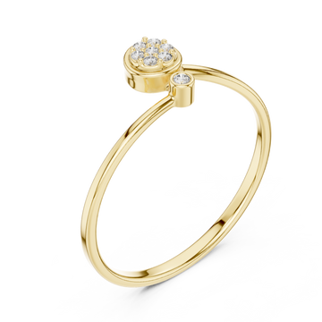 Gold Serenade Embrace Adjustable Ring Right View