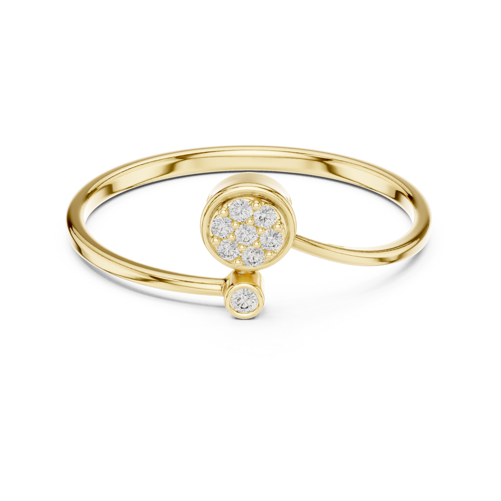  Gold Serenade Embrace Adjustable Ring Front View
