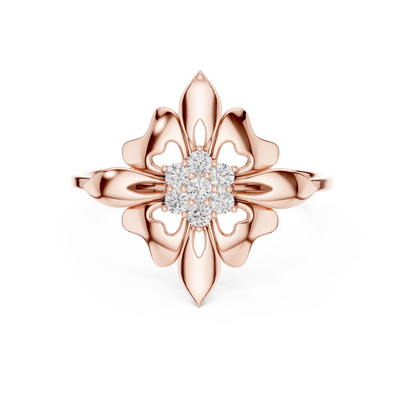  Rose Gold Pure Grace Petal Band Front View
