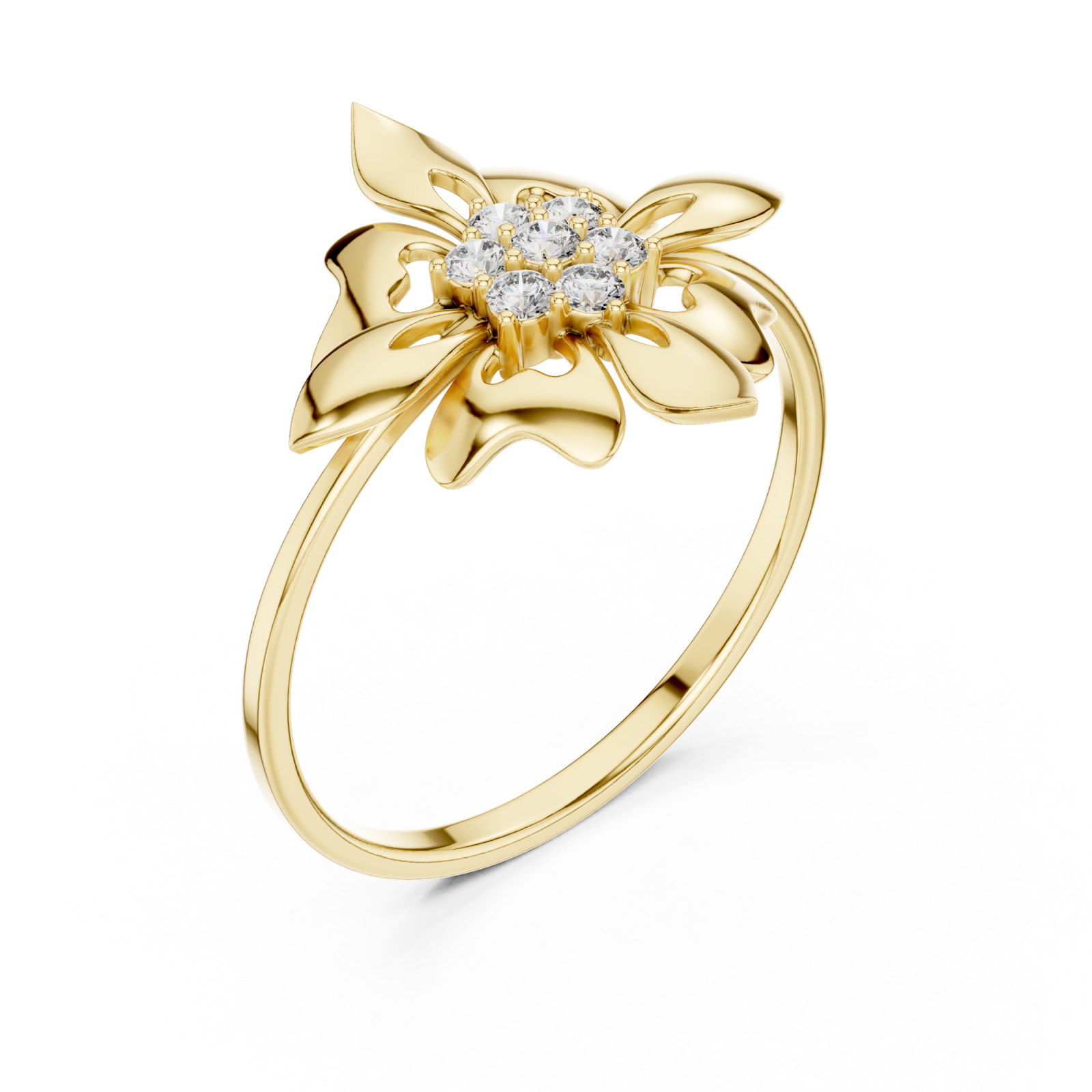 Gold Pure Grace Petal Band Right View