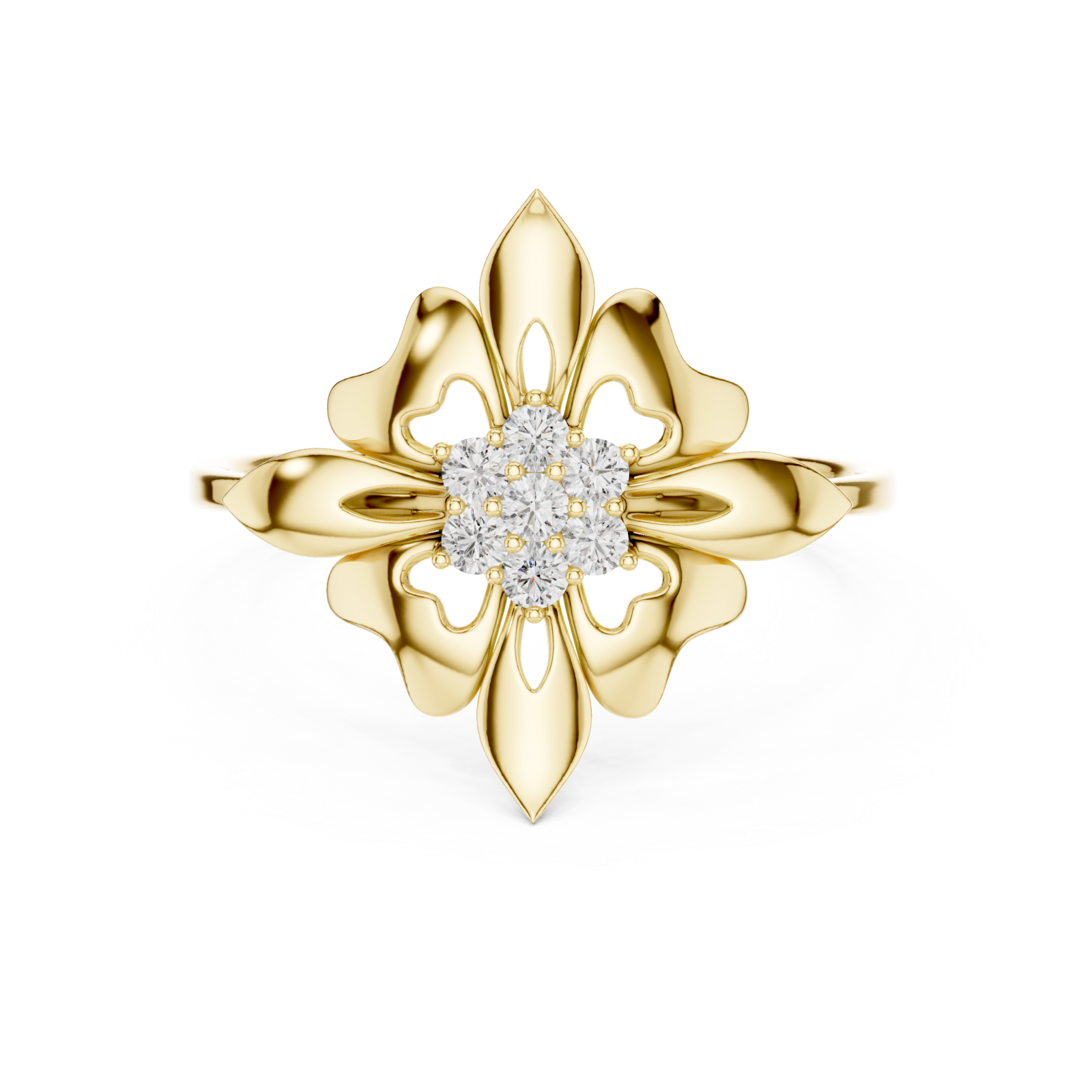  Gold Pure Grace Petal Band Front View