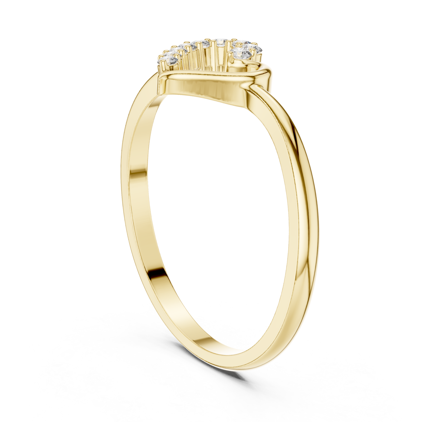  Gold Glowing Embrace Heart Left View