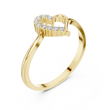 Gold Glowing Embrace Heart Right View