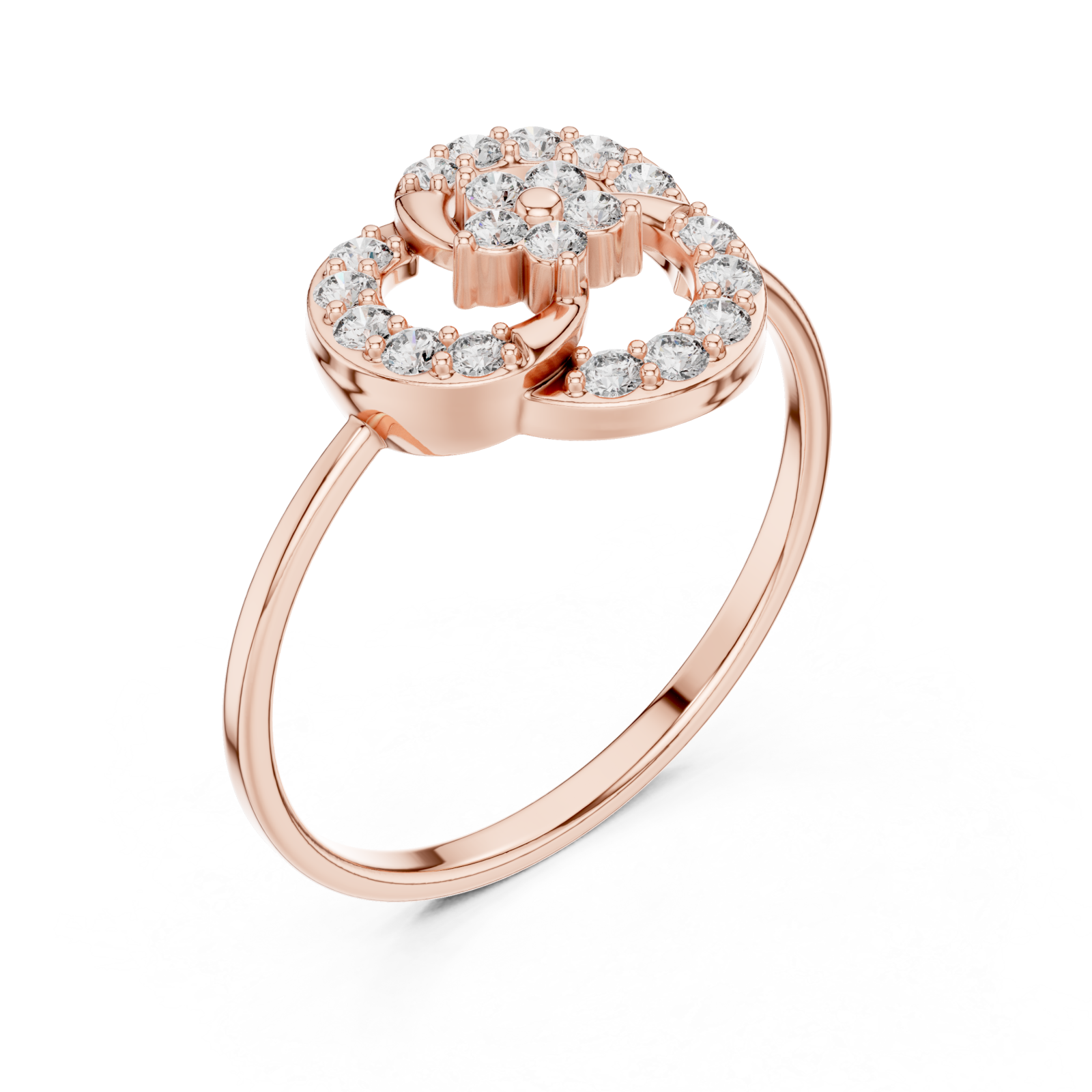 Rose Gold Infinite Loop Harmony Band Ring Right View