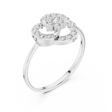  White Gold Infinite Loop Harmony Band Ring Right View