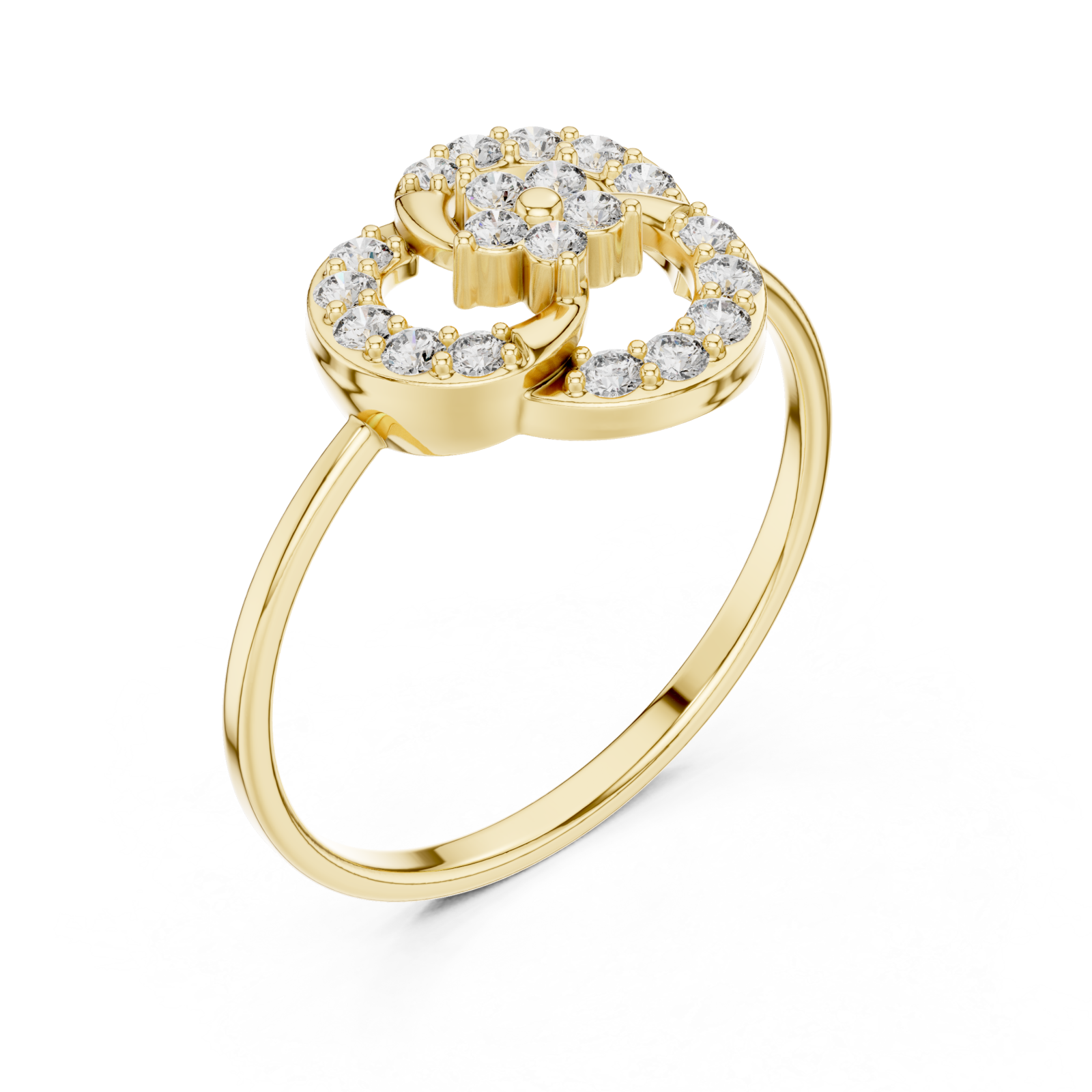 Gold Infinite Loop Harmony Band Ring Right View