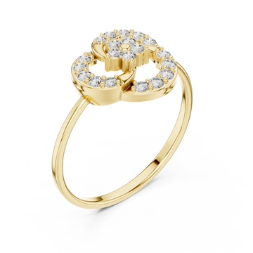 Gold Infinite Loop Harmony Band Ring Right View