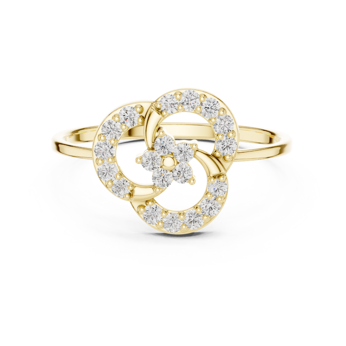 Gold Infinite Loop Harmony Band Ring Right View