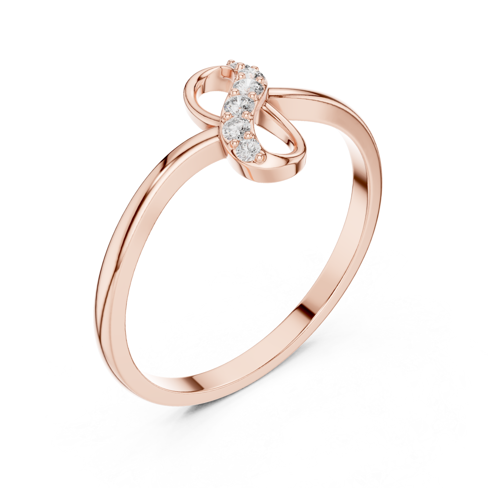  Rose Gold Luna Whisper Infinity Muse Ring Right View
