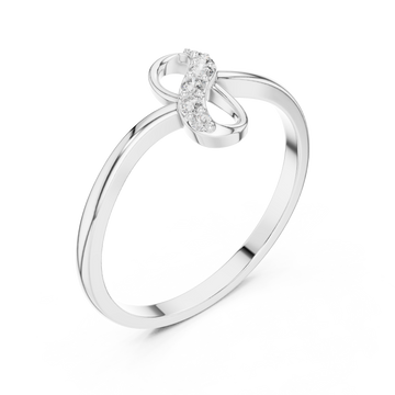  White Gold Luna Whisper Infinity Muse Ring Right View