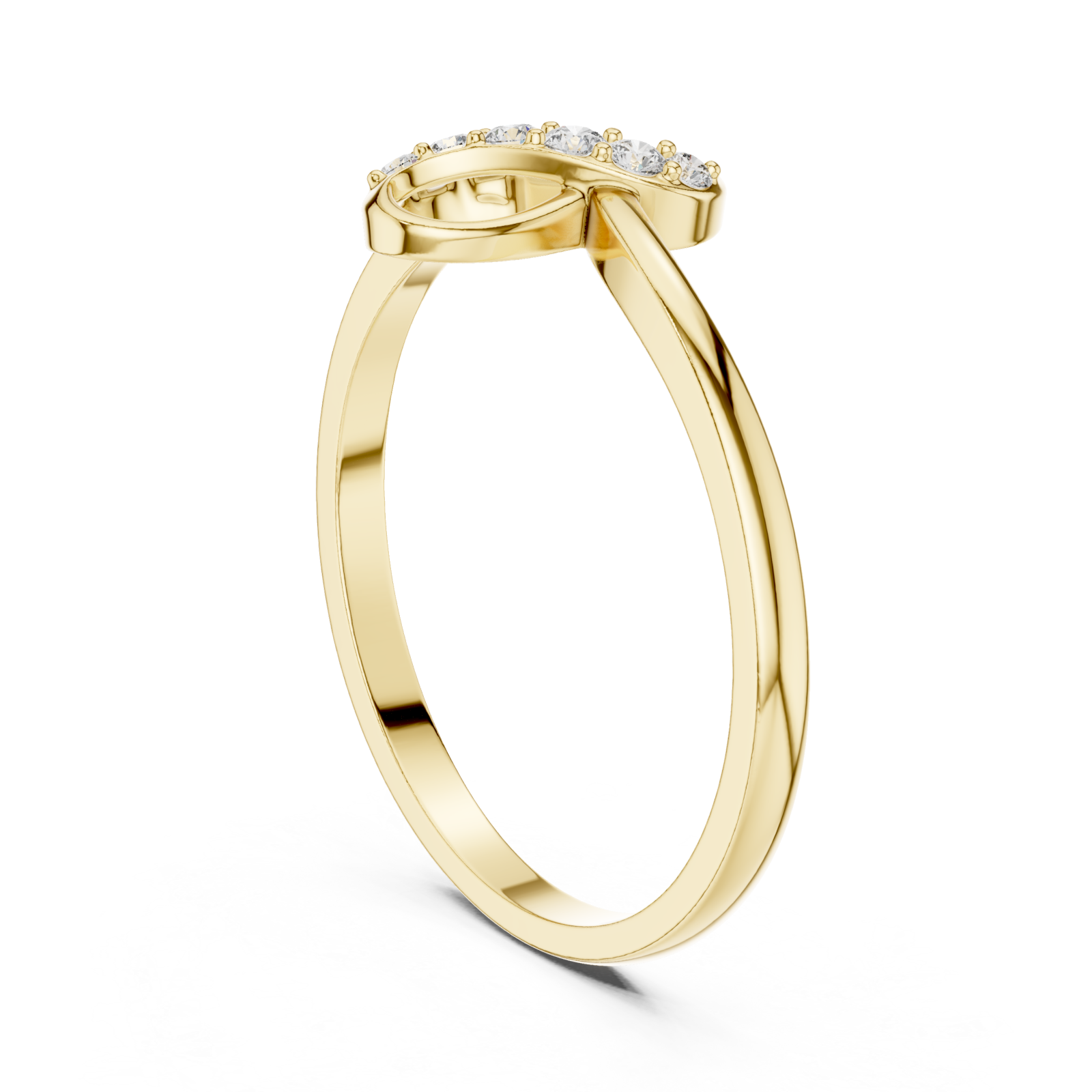  Gold Luna Whisper Infinity Muse Ring Left View