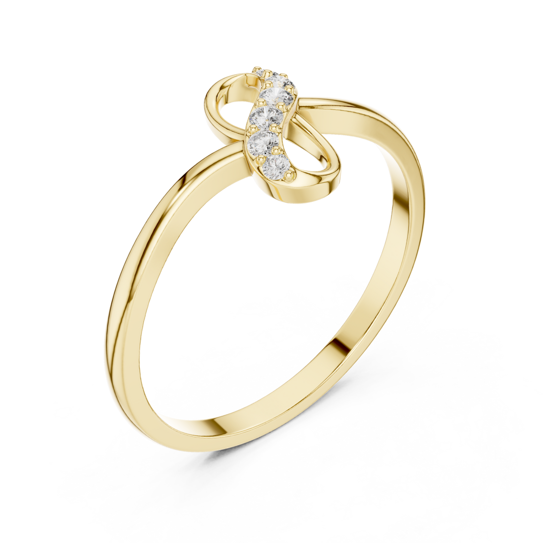 Gold Luna Whisper Infinity Muse Ring Right View