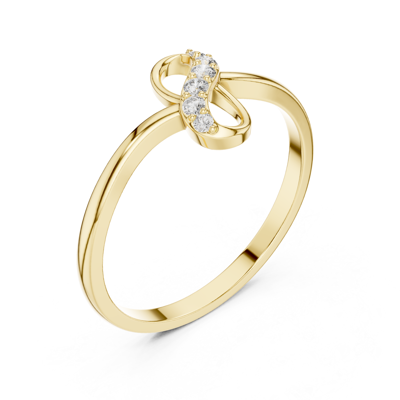 Gold Luna Whisper Infinity Muse Ring Right View