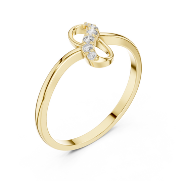 Gold Luna Whisper Infinity Muse Ring Right View