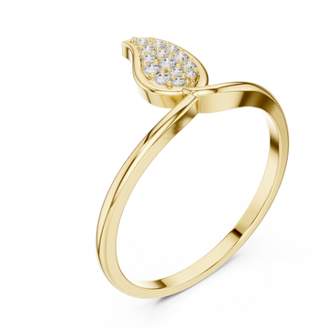 Gold Radiant Poise Marquise Band Ring Right View