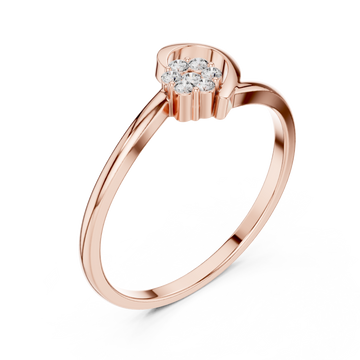  Rose Gold Whispering Enchant Petite Solitaire Ring Right View