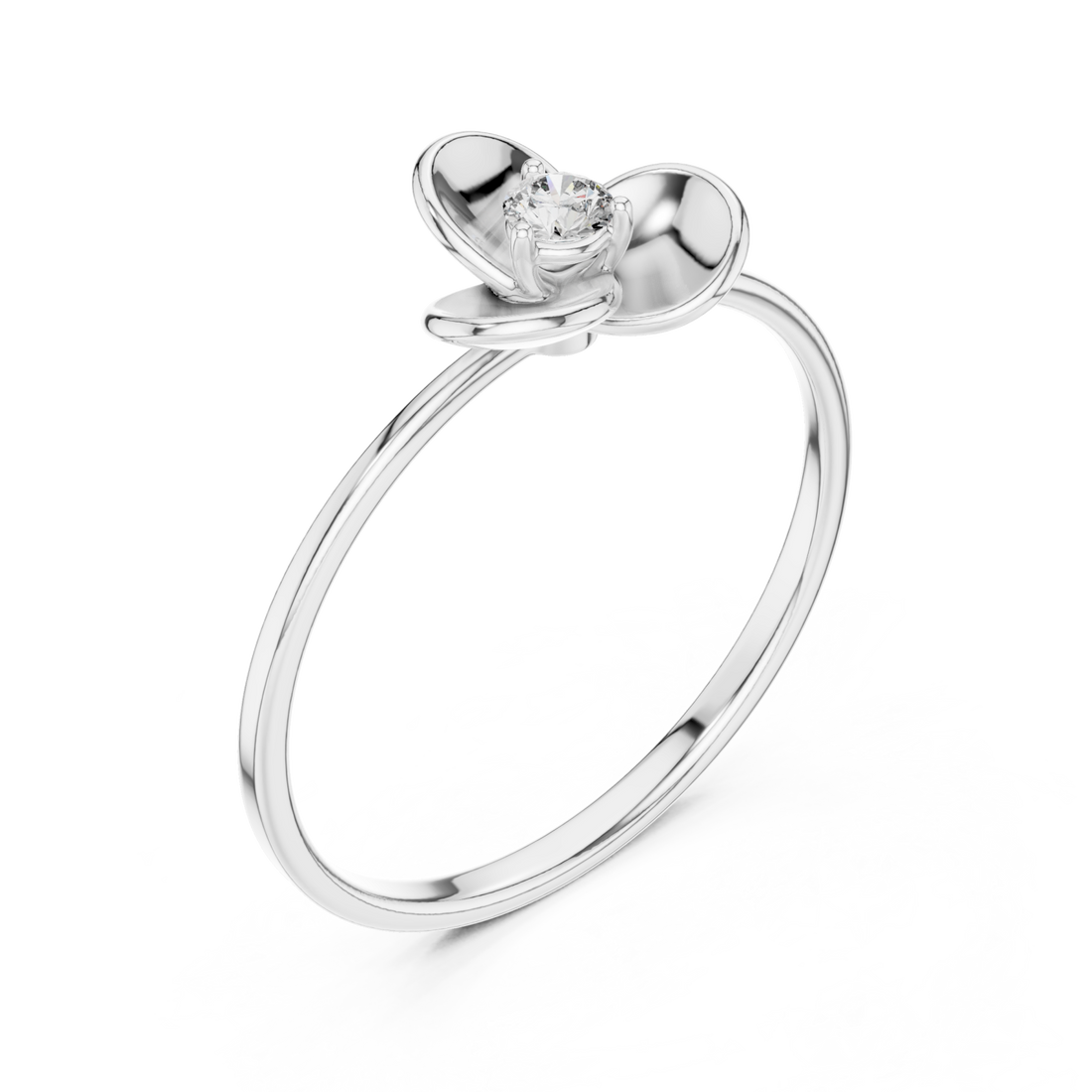  White Gold Whispering Romance Band Right View