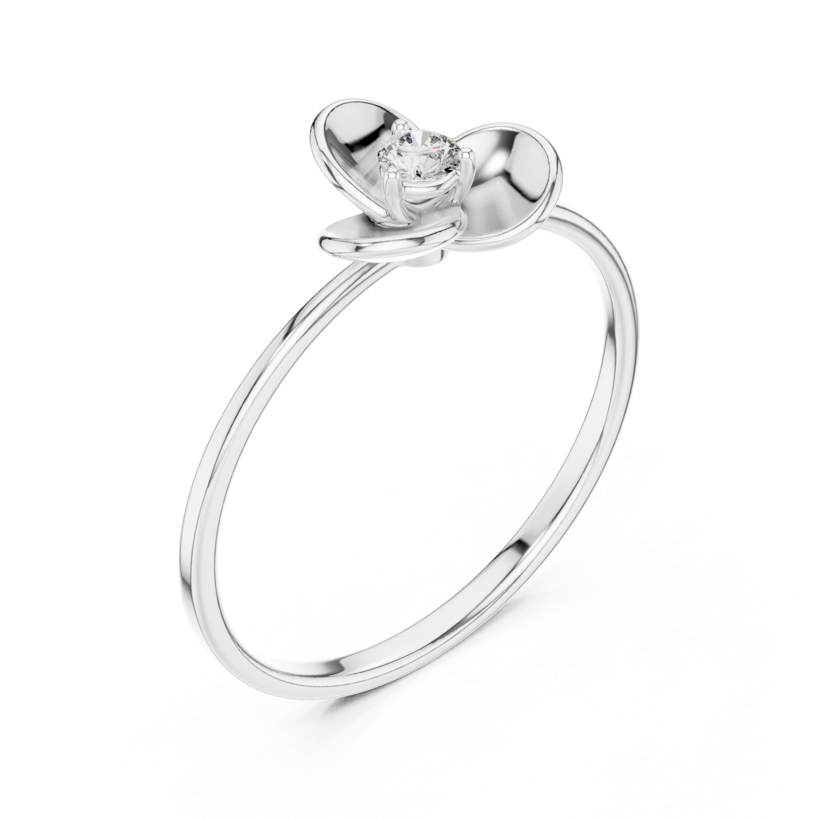  White Gold Whispering Romance Band Right View