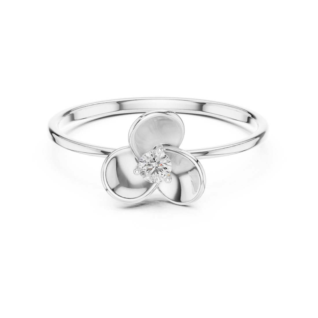  White Gold Whispering Romance Band Right View