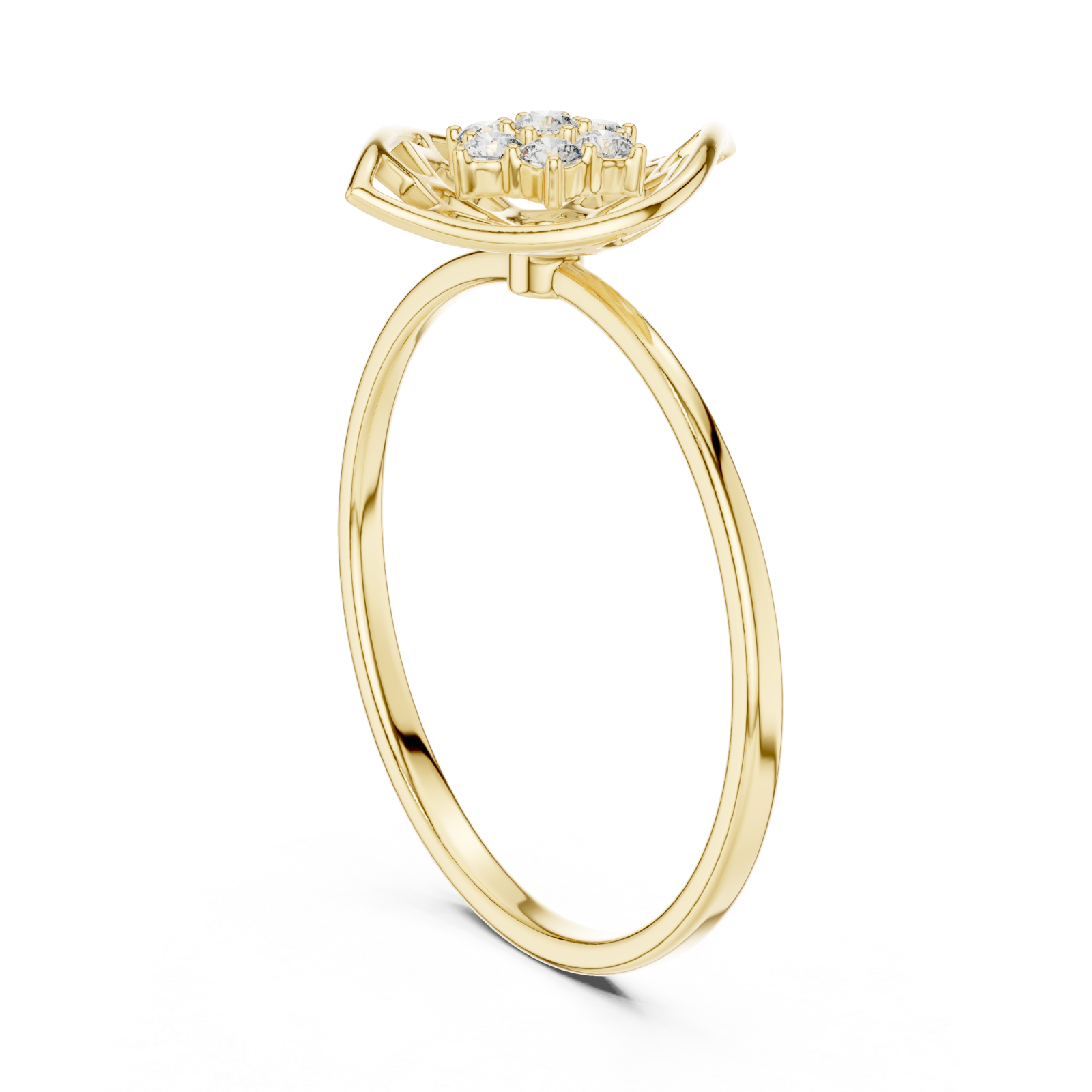  Gold Petal Reverie Halo Band Left View