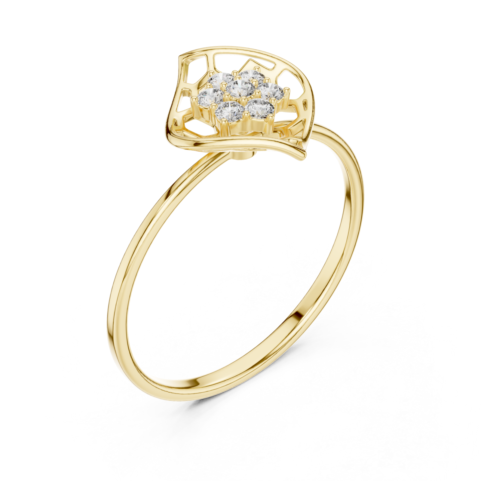 Gold Petal Reverie Halo Band Right View
