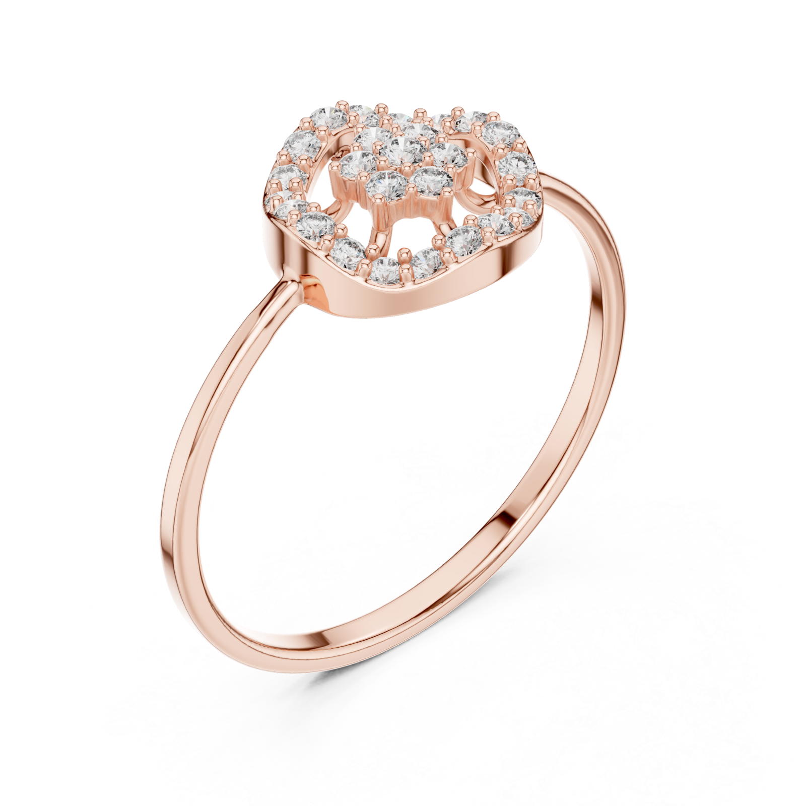  Rose Gold Evelyn Crown Petal Ring Right View