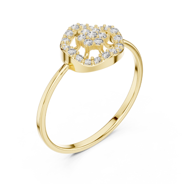 Gold Evelyn Crown Petal Ring Right View