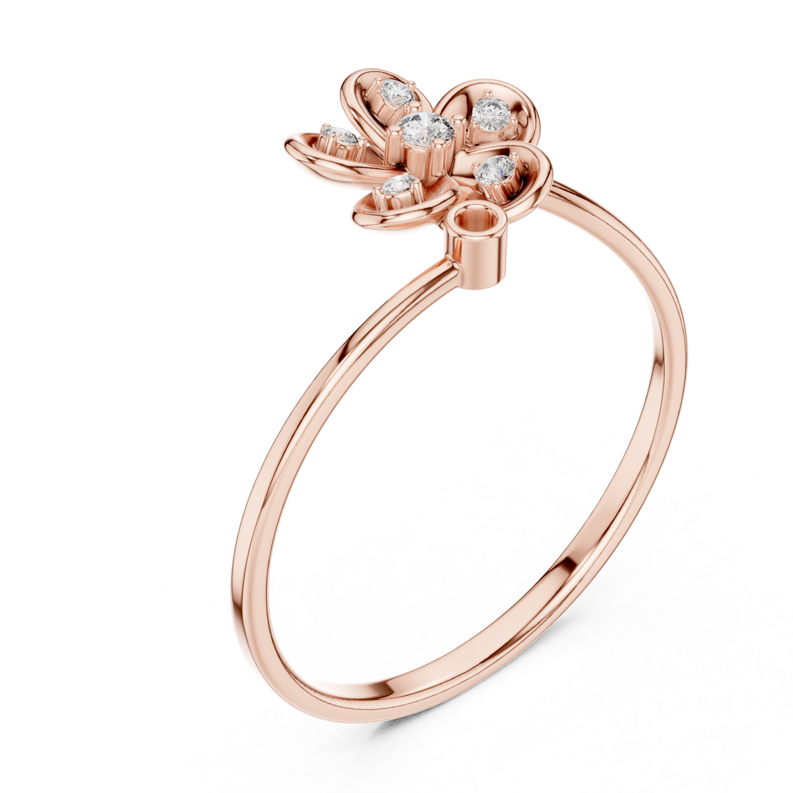  Rose Gold Petal Serenity Ring Right View