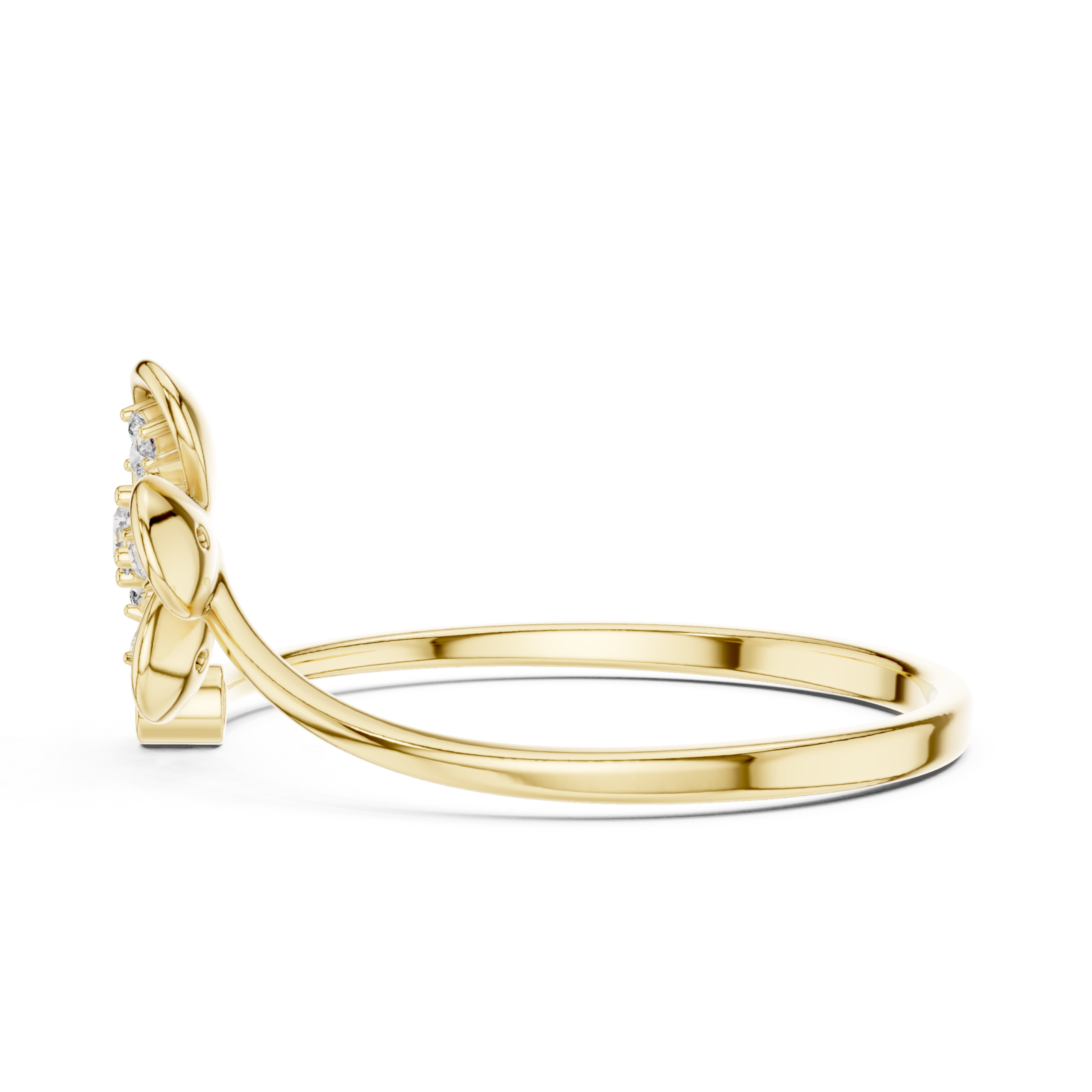  Gold Petal Serenity Ring Side View