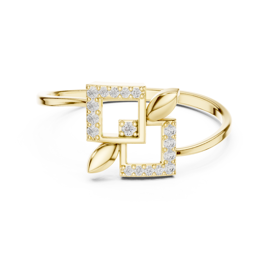Gold Avant Garde Minimalist Band Right View