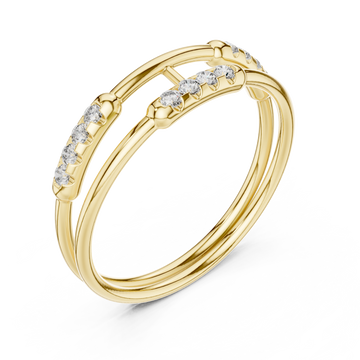 Gold Radiant Open Lines Contemporary Ring Right View