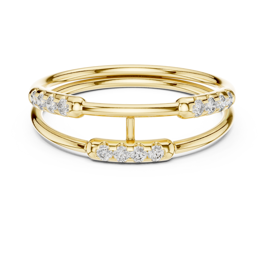 Gold Radiant Open Lines Contemporary Ring Right View