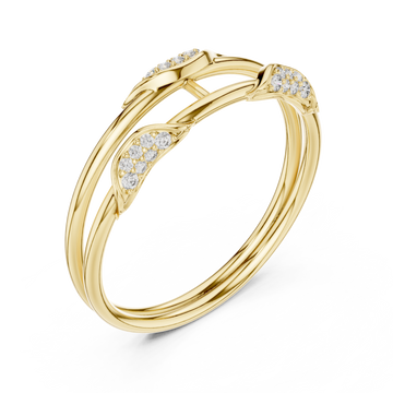 Gold Eternal Harmony Duo Band Ring Right View