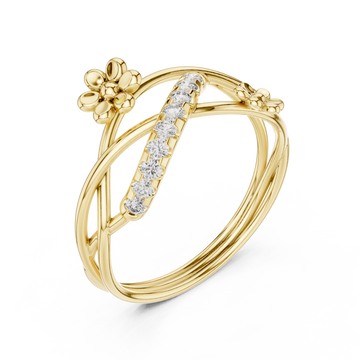 Gold Dancing Blooms Harmony Statement Band Right View