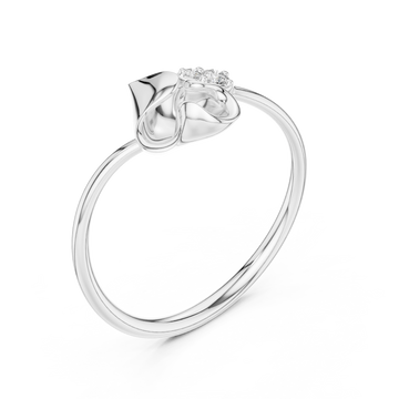  White Gold Charmed Whisper Ring Right View
