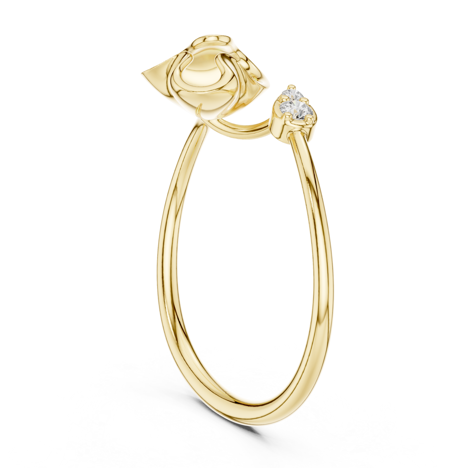  Gold Charmed Whisper Ring Left View