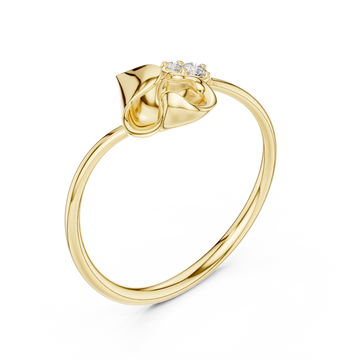 Gold Charmed Whisper Ring Right View