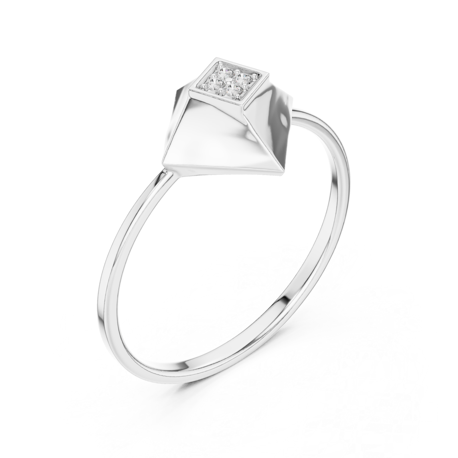  White Gold Sculpted Horizon Modern Band Right View