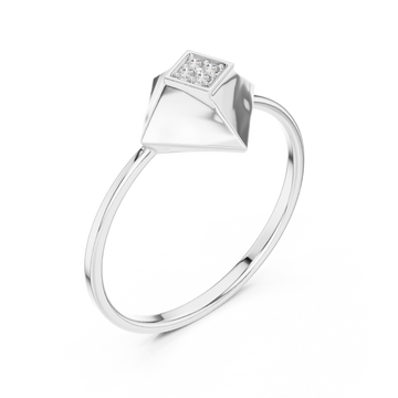  White Gold Sculpted Horizon Modern Band Right View