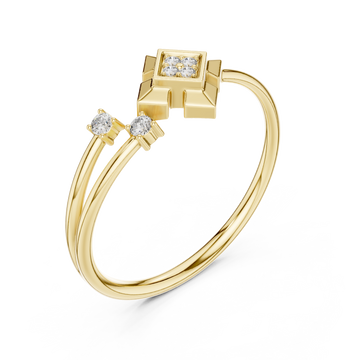 Gold Luminous Unity Open Band Ring Right View