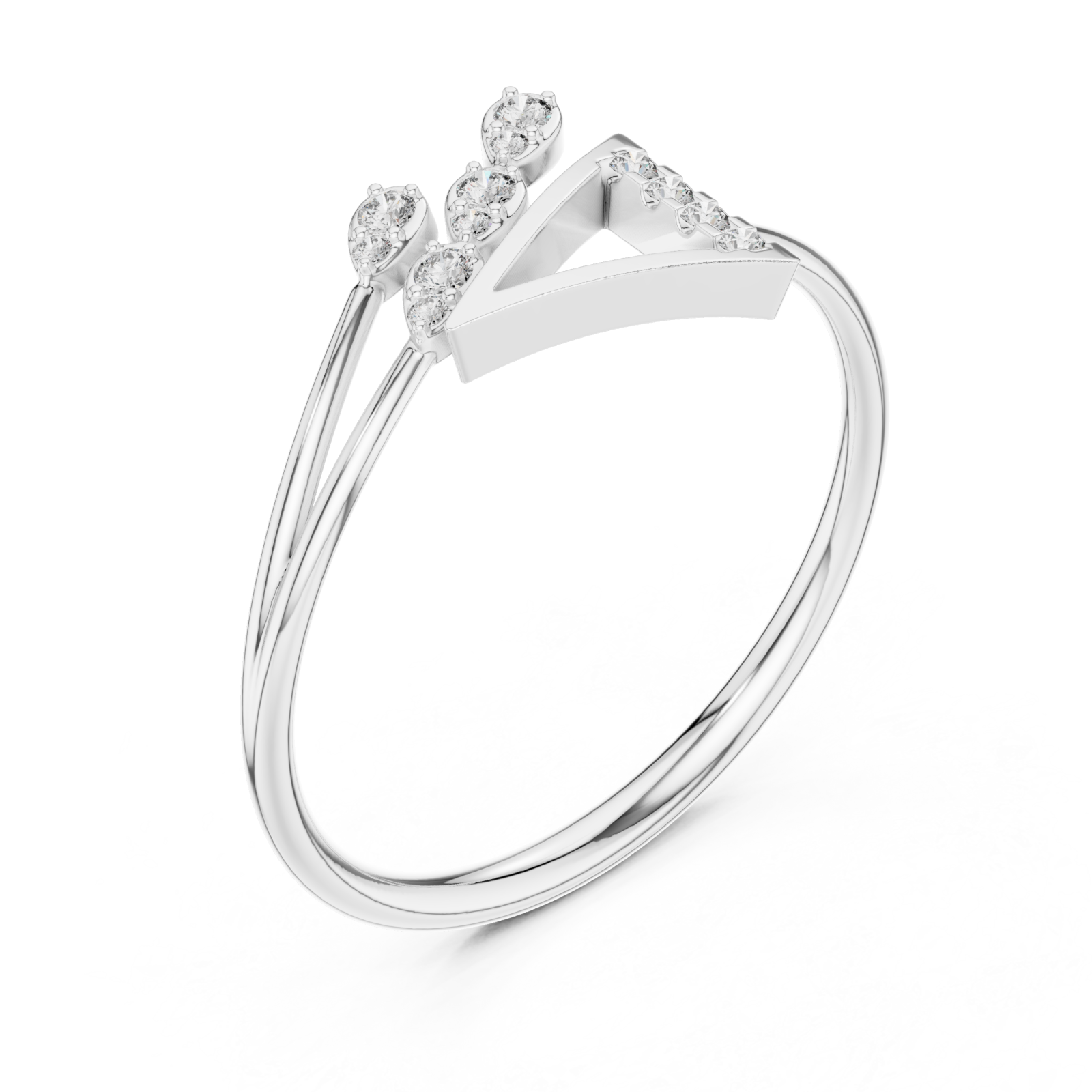  White Gold Charmed Vista Ornate Openwork Band Right View
