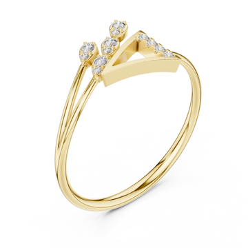 Gold Charmed Vista Ornate Openwork Band Right View
