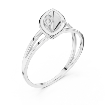  White Gold Blossom Embrace Modern Ring Right View